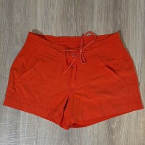 Athleta Tomato Red Drawstring Athletic Shorts